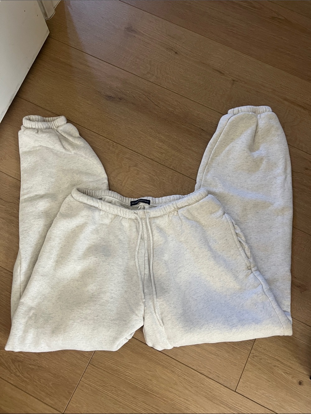 Brandy Melville Cream Drawstring Joggers